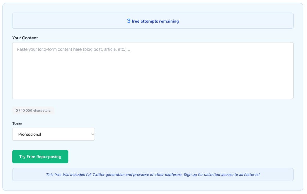 Guest User Interface with Attempt Counter