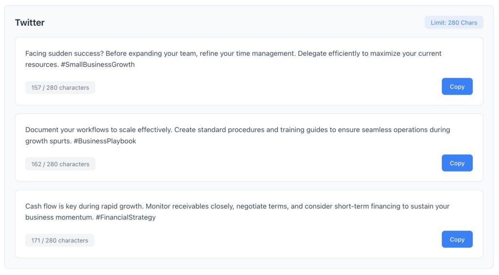 Results Display (Twitter)